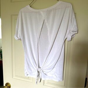 White tie back t-shirt